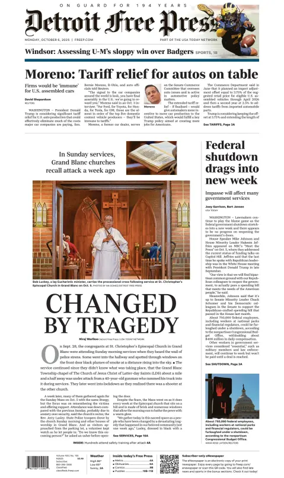 Cover of Detroit Free Press