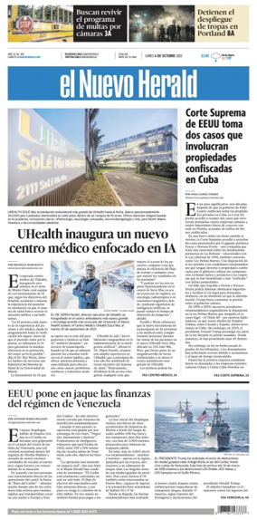 Cover of El Nuevo Herald
