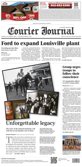 Cover of The Courier-Journal (Louisville)