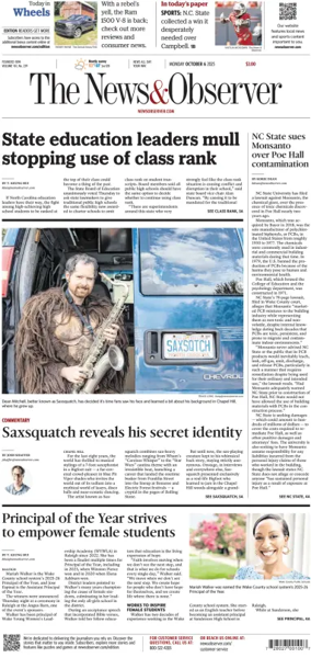 Cover of The News & Observer