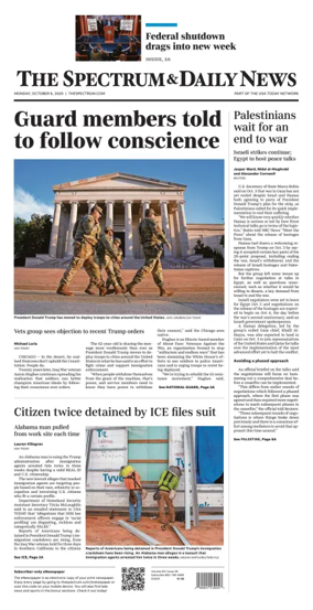 Cover of The Spectrum & Daily News