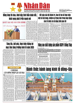 Cover of Nhan Dan newspaper