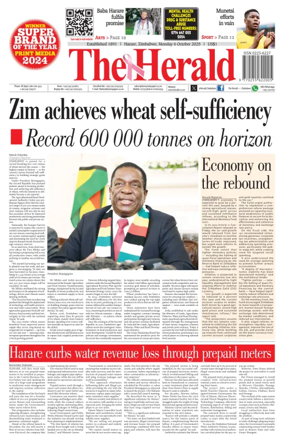 Cover of The Herald (Zimbabwe)