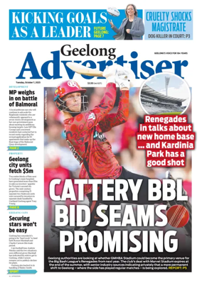 Cover of Geelong Advertiser