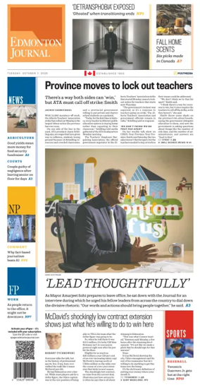 Cover of Edmonton Journal