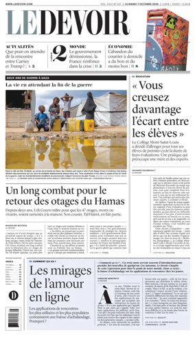 Cover of Le Devoir