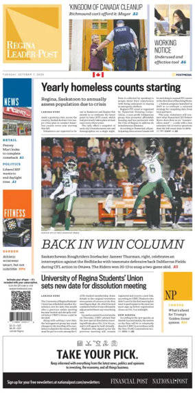 Cover of Regina Leader-Post