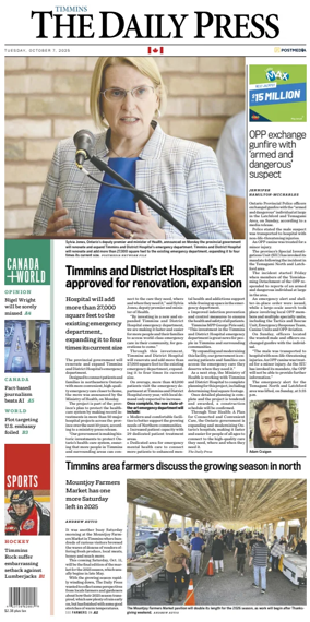 Cover of The Daily Press (Timmins)