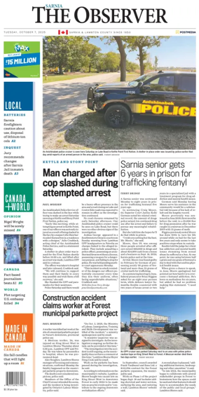 Cover of The Observer (Sarnia)