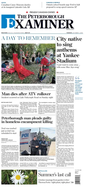 Cover of The Peterborough Examiner