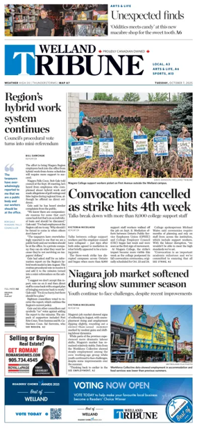 Cover of The Welland Tribune