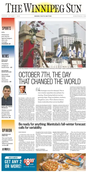 Cover of Winnipeg Sun