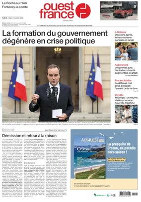 Cover of Ouest France (La Roche-sur-Yon)