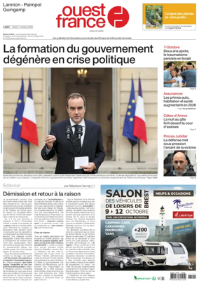 Cover of Ouest France (Lannion)
