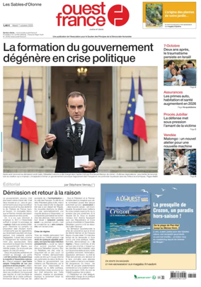 Cover of Ouest France (Les Sables-d'Olonne)