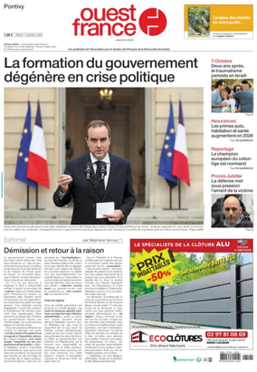 Cover of Ouest France (Pontivy)