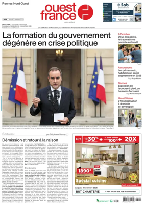 Cover of Ouest France (Rennes Nord)