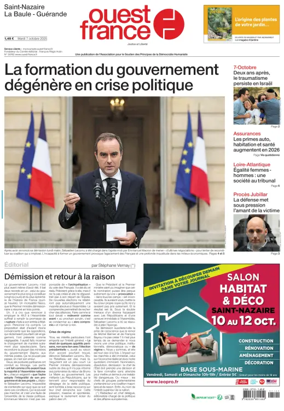 Cover of Ouest France (Saint-Nazaire)