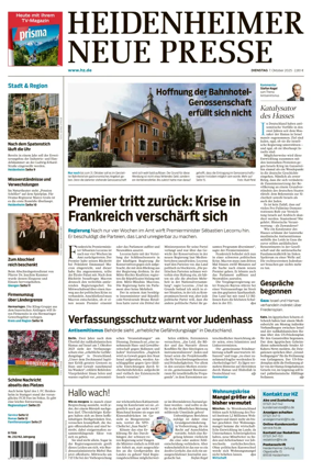 Cover of Heidenheimer Neue Presse