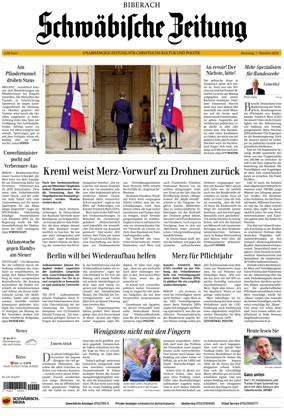 Cover of Schwaebische Zeitung (Biberach)