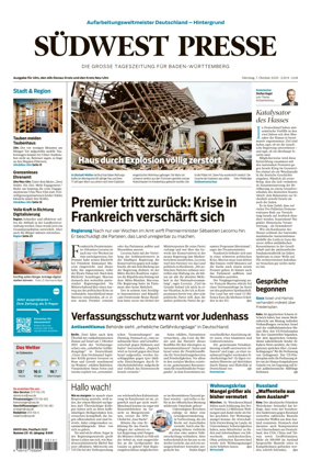 Cover of Südwest Presse (Ulm)