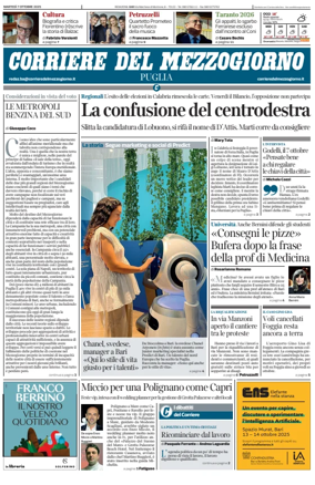 Cover of Corriere del Mezzogiorno (Puglia)