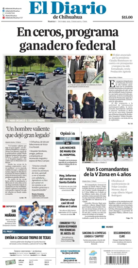 Cover of El Diario de Chihuahua