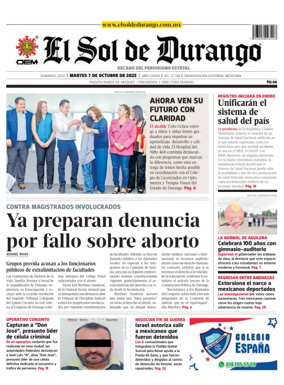 Cover of El Sol de Durango