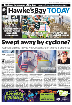 Cover of Hawke's Bay Today