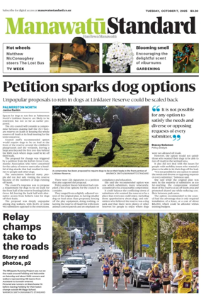 Cover of Manawatu Standard