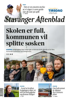 Cover of Stavanger Aftenblad