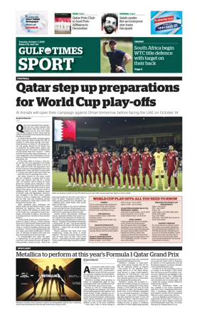 Cover of Gulf Times Sport