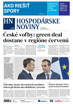 Cover of Hospodárske noviny