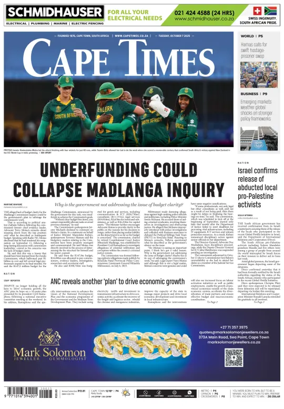 Cover of Cape Times
