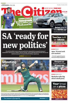 Cover of The Citizen (KZN)