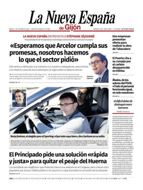 Cover of La Nueva España (Gijón)
