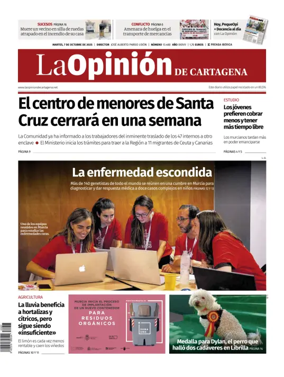 Cover of La Opinion de Murcia (Cartagena)
