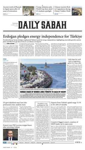 Cover of Daily Sabah (Turkey)