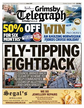 Cover of Grimsby Telegraph