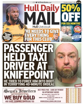 Cover of Hull Daily Mail