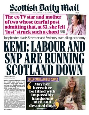 Cover of Scottish Daily Mail