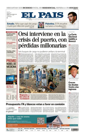Cover of El Pais (Uruguay)