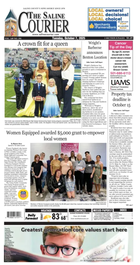 Cover of The Saline Courier