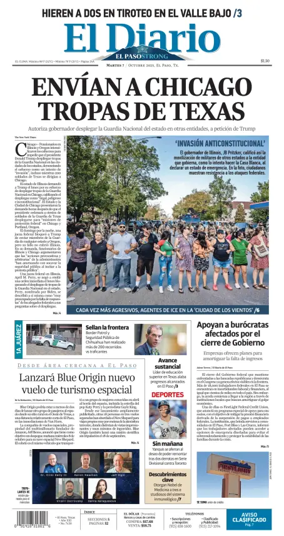 Cover of El Diario de El Paso