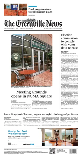Cover of The Greenville News