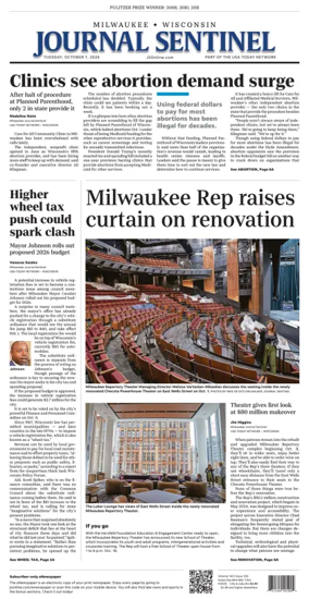 Cover of Milwaukee Journal Sentinel