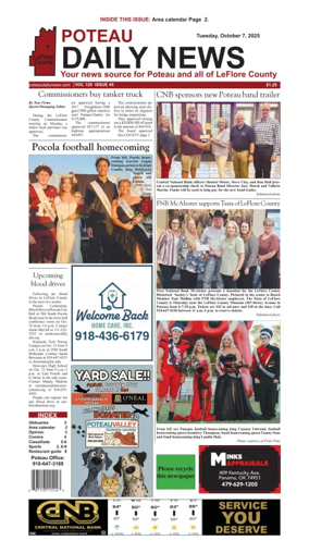 Cover of Poteau Daily News