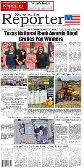 Cover of Sweetwater Reporter