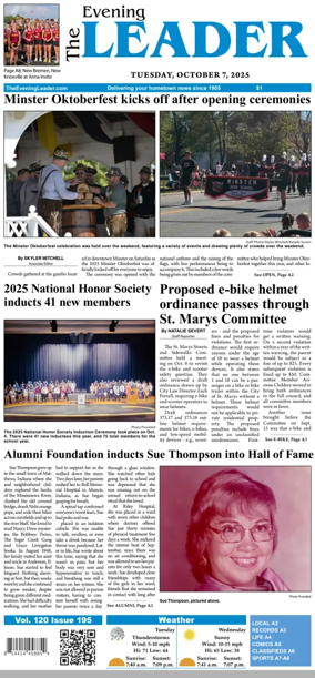 Cover of The Evening Leader