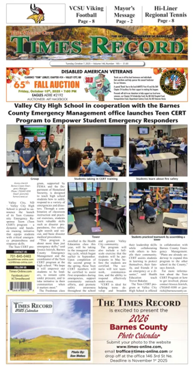 Cover of Valley City Times-Record